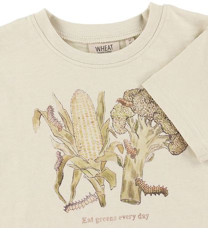Wheat T-shirt - Greens - Chalk Wheat T-shirt - Greens - Chalk