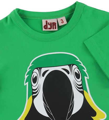 DYR-Cph T-Shirt - DYRGrowl - Spring Green m. Papegøje