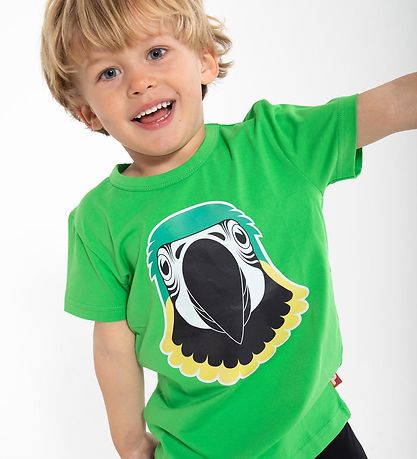 DYR-Cph T-Shirt - DYRGrowl - Spring Green m. Papegøje