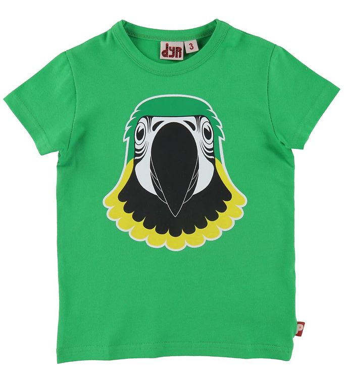 DYR-Cph T-Shirt - DYRGrowl - Spring Green m. Papegøje