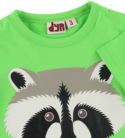 DYR-Cph T-Shirt - DYRGrowl - Bright Green m. Vaskebjørn