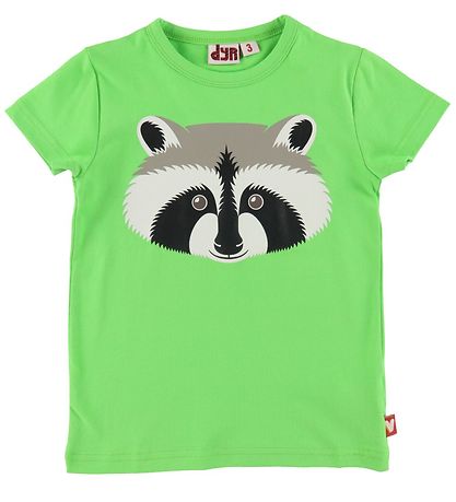 DYR-Cph T-Shirt - DYRGrowl - Bright Green m. Vaskebjørn