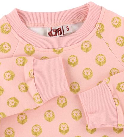 DYR-Cph Sweatkjole - DYRFurry - Soft Pink m. Mini Løver