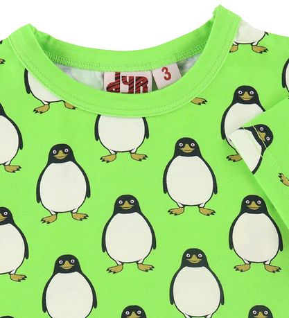 DYR-Cph T-Shirt - DYRGrowl - Bright Green m. Pingviner