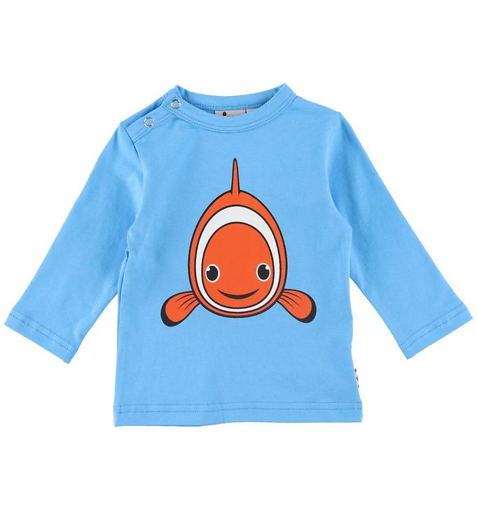 DYR-Cph Bluse - DYRCritter - Mild Blue m. Klovnfisk