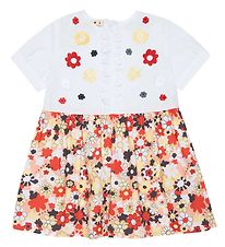 Marni Kjole - Hvid/Rosa m. Blomster Marni Kjole - Hvid/Rosa m. Blomster
