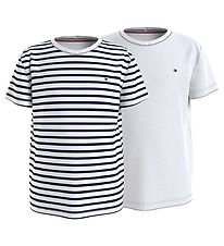 Tommy Hilfiger T-shirts - 2-Pak - Desert Sky Breton/White