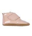 Pom Pom Hjemmesko - Velcro Scallops - Dusty Rose Patent