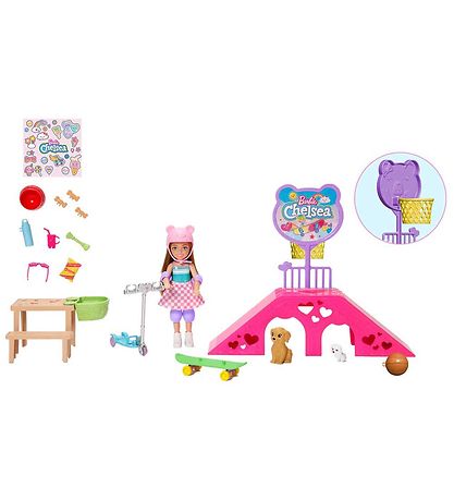 Barbie Dukkesæt - Chelsea Skatepark Barbie Dukkesæt - Chelsea Skatepark