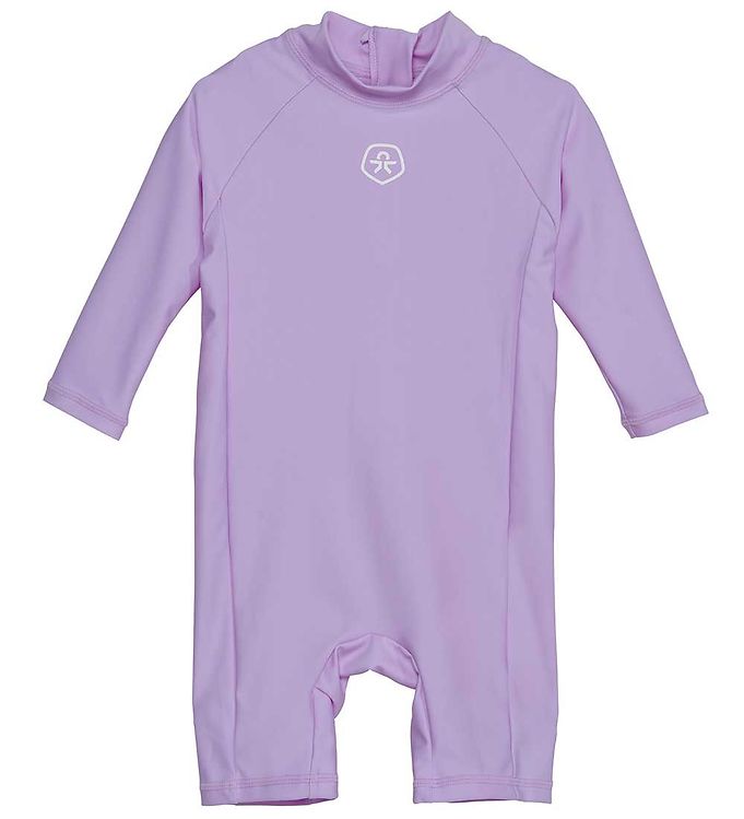 Color Kids Badeheldragt l/s - UV40+ - Lavender Mist billede