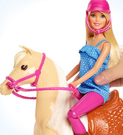 Barbie Dukkesæt -  Doll and Horse (Blonde)