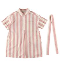 Moncler Skjortekjole - Hvid/Rosa m. Striber Moncler Skjortekjole - Hvid/Rosa m. Striber