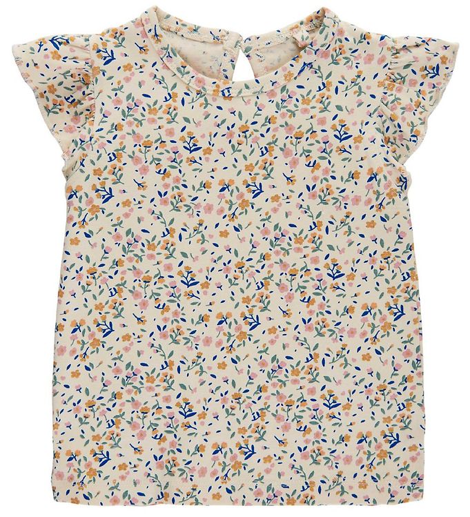 The New Siblings Top - TnsGeraldine - White Swan Tiny Flower