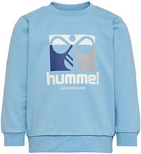 Hummel Sweatshirt - hmlLime - Dusk Blue Hummel Sweatshirt - hmlLime - Dusk Blue