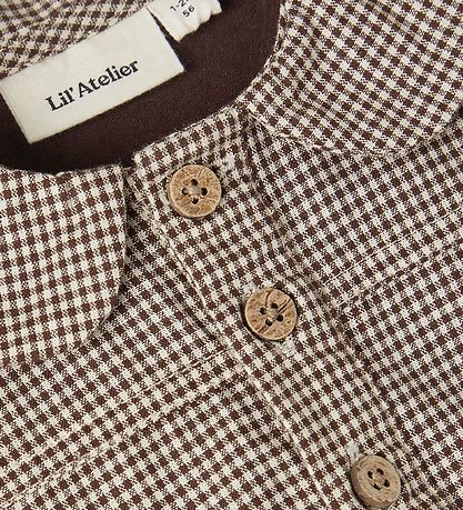 Lil' Atelier Skjortebody l/æ - NbmRoss - Rocky Road