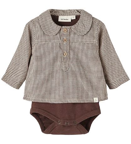 Lil' Atelier Skjortebody l/æ - NbmRoss - Rocky Road