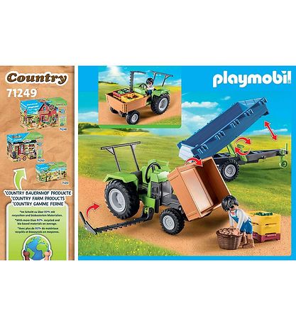 Playmobil Country - Traktor m. Trailer - 71249 - 42 Dele Playmobil Country - Traktor m. Trailer - 71249 - 42 Dele