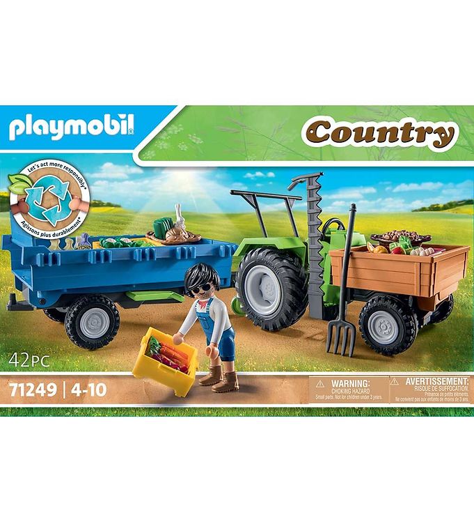 Playmobil Country - Traktor m. Trailer - 71249 - 42 Dele