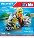 Playmobil City Life - Rednings Motorcykel - 71205 - 20 Dele