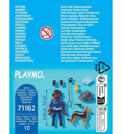 - Policier av. Chien Playmobil SpecialPlus - 71162 - 10 Parties - Policier av. Chien Playmobil SpecialPlus - 71162 - 10 Parties