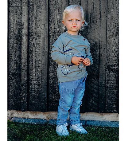 Hust and Claire Bukser - Junior - Blå/Hvidstribet