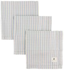 Pine Cone Stofble - 3-pak - 70x70 cm - Edith - Blue Blossom Stri