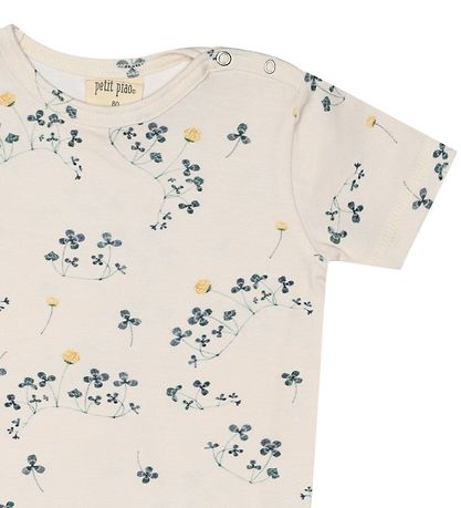 Petit Piao T-shirt - Blomster Print - Clover