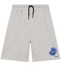 Kenzo Sweatshorts - Exclusive Edition - Gråmereret m. Blå Bloms Kenzo Sweatshorts - Exclusive Edition - Gråmereret m. Blå Bloms