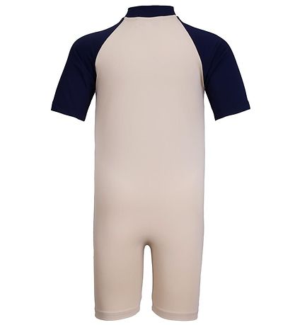 Petit Crabe Coverall Swimsuit - Multi Color - UV50+ - Latte/Blue
