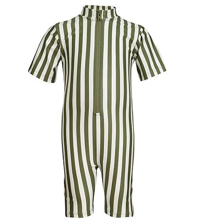 Petit Crabe Badeheldragt - Natsu - UV50+ - Army Stripes Petit Crabe Badeheldragt - Natsu - UV50+ - Army Stripes
