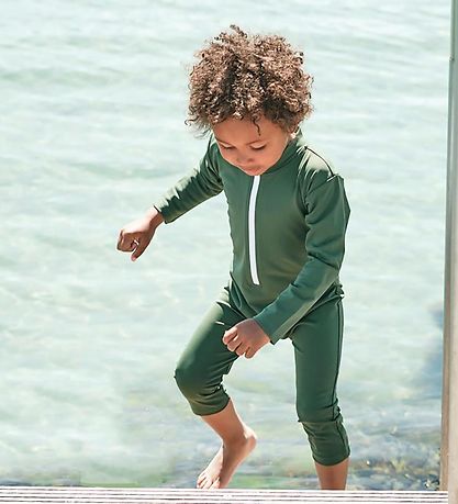 Petit Crabe Coverall Swimsuit - Lou - UV50+ - Forest
