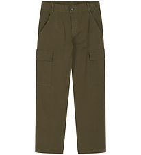 Grunt Bukser - Lea - Cargo - Army Grunt Bukser - Lea - Cargo - Army