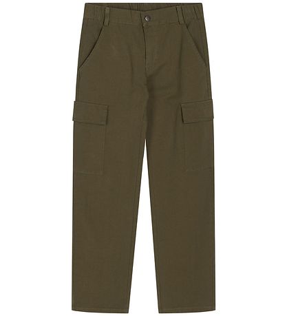 Grunt Bukser - Lea - Cargo - Army Grunt Bukser - Lea - Cargo - Army
