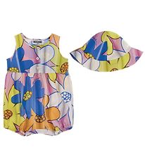 Moschino Sommerdragt/Sommerhat - Pink Flowers Moschino Sommerdragt/Sommerhat - Pink Flowers