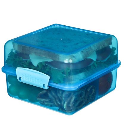 Boîte à Repas Sistema - Lunch Cube - 1,4 L - Bleu