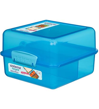 Boîte à Repas Sistema - Lunch Cube - 1,4 L - Bleu