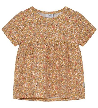 Hust and Claire Kjole - Arina - Ochre m. Blomster Hust and Claire Kjole - Arina - Ochre m. Blomster
