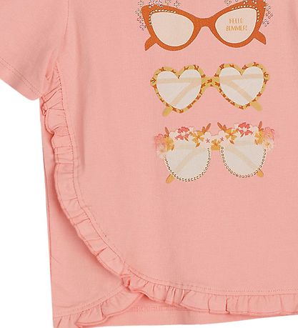 Hust and Claire T-shirt - Artina - Shrimp m. Solbriller Hust and Claire T-shirt - Artina - Shrimp m. Solbriller