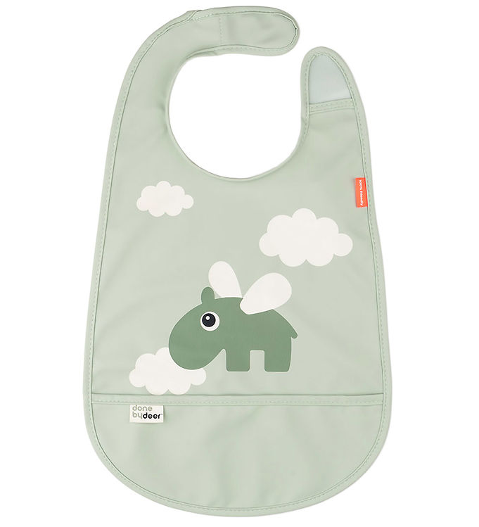 Done By Deer Hagesmække Med Velcro - Happy Clouds Green - Smæk - Legekammeraten.dk