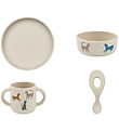 Liewood Spisesæt - Silikone - 4 dele - Vivi - Leopard Multi Mix