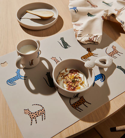 Liewood Spisesæt - Silikone - 4 dele - Vivi - Leopard Multi Mix
