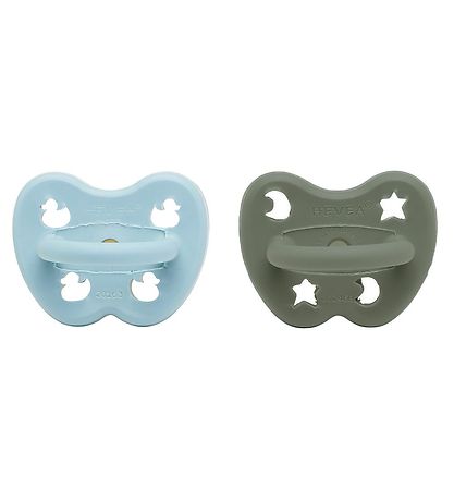 Hevea Sutter - 3-36 mdr - 2-Pak - Naturgummi - Maya Blue & Thund Hevea Sutter - 3-36 mdr - 2-Pak - Naturgummi - Maya Blue & Thund