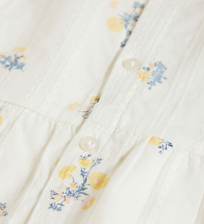 Minymo Kjole - Snow White m. Blomster Minymo Kjole - Snow White m. Blomster