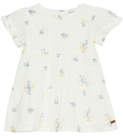 Minymo Kjole - Snow White m. Blomster Minymo Kjole - Snow White m. Blomster