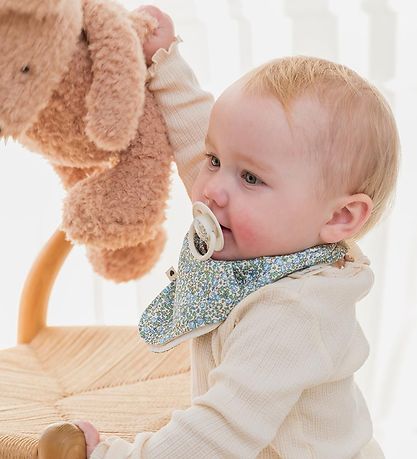 BIBS X Liberty Teething Bib - Bandana - Flowers - Ivory