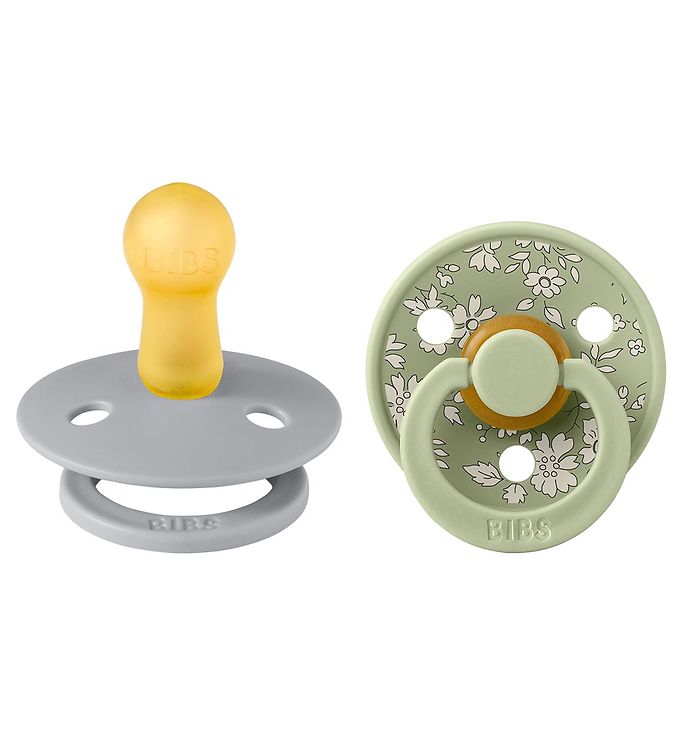 BIBS Rund Colour Sut - 2-Pak - Str. 2 - Naturgummi - Liberty - Capel/Sage Mix