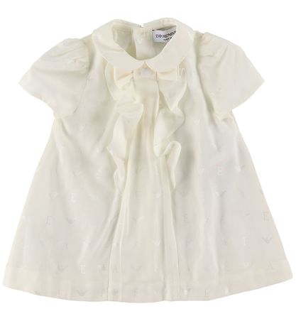 Emporio Armani Kjole m. Bloomers - Off White m. Logoer Emporio Armani Kjole m. Bloomers - Off White m. Logoer