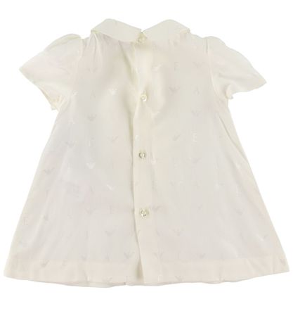 Emporio Armani Kjole m. Bloomers - Off White m. Logoer Emporio Armani Kjole m. Bloomers - Off White m. Logoer