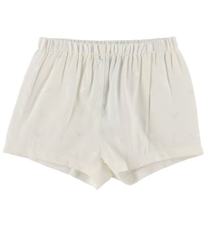 Emporio Armani Kjole m. Bloomers - Off White m. Logoer Emporio Armani Kjole m. Bloomers - Off White m. Logoer