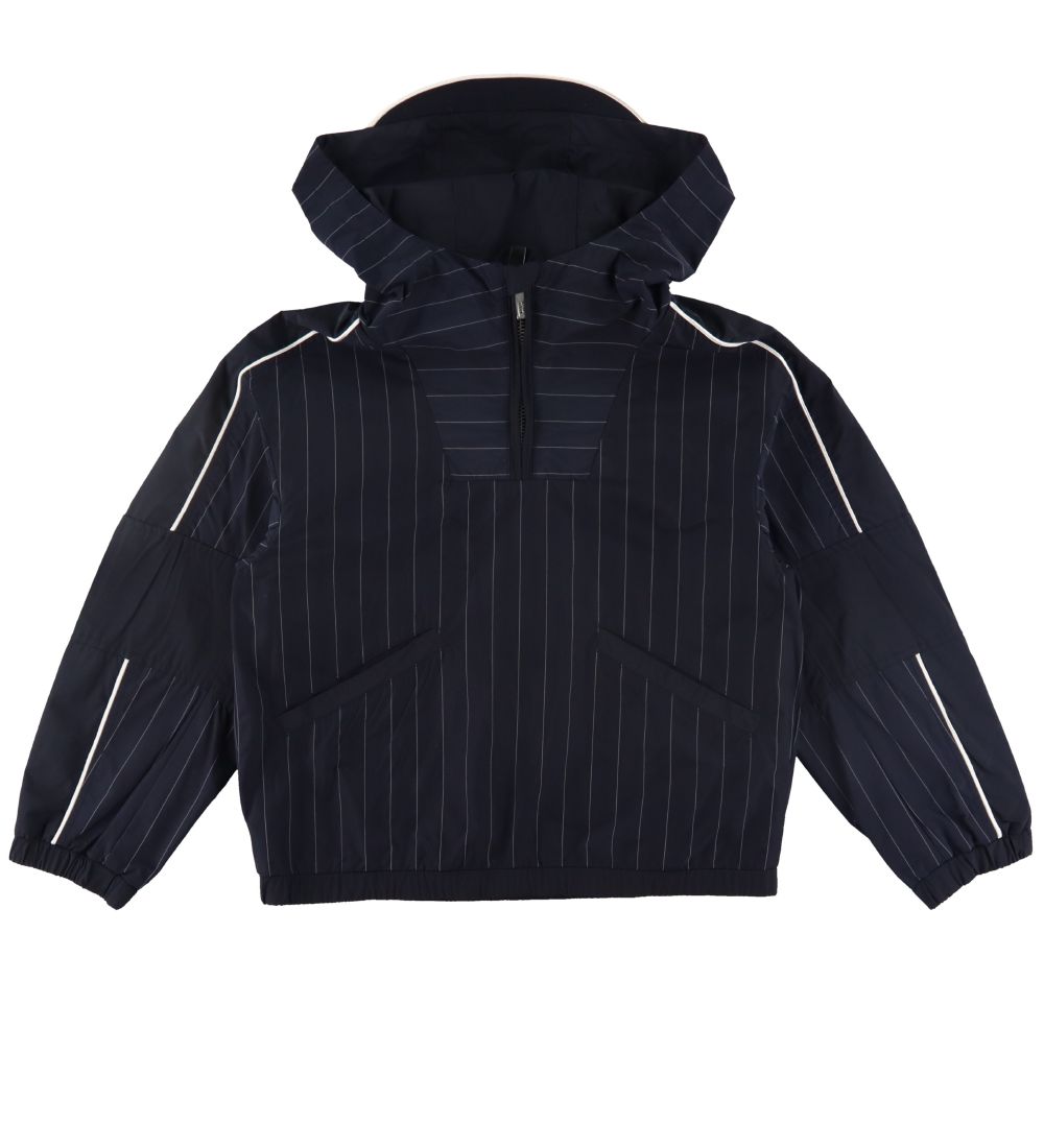 Anorak Emporio Armani - MarineBlanc Rayures av Texte - Emporio Armani - 16 ans 176 - Veste de Mi-Saison 120 €